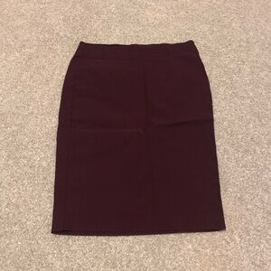 Elle Maroon Pencil Skirt